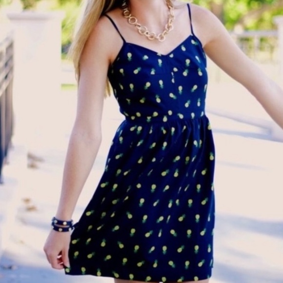 J. Crew Dresses & Skirts - J.Crew Women's Spaghetti Strap Pineapple Dress